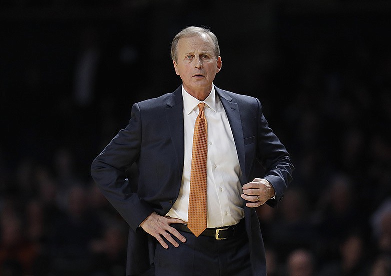 Tennessee men's basketball coach Rick Barnes will try to have the Vols rebound, literally and figuratively, when they visit Mississippi State on Saturday. / AP file photo by Mark Humphrey