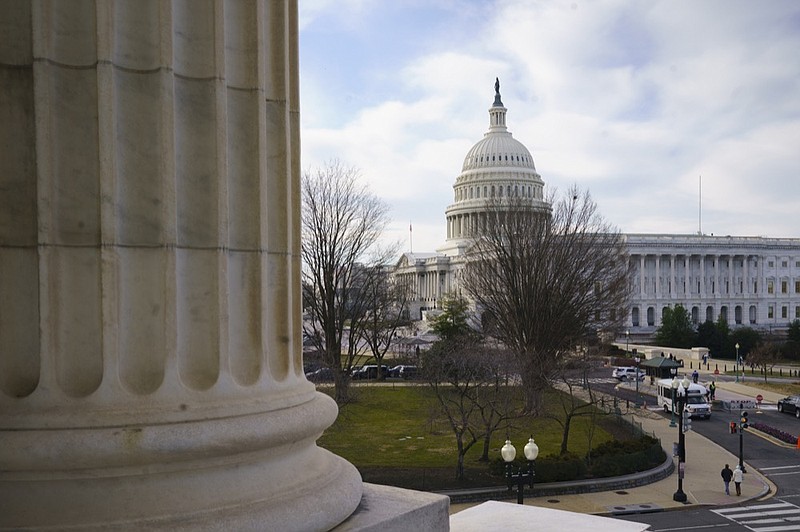 The Capitol is seen n Washington on Monday, Jan. 27, 2020. (AP Photo/J. Scott Applewhite)


