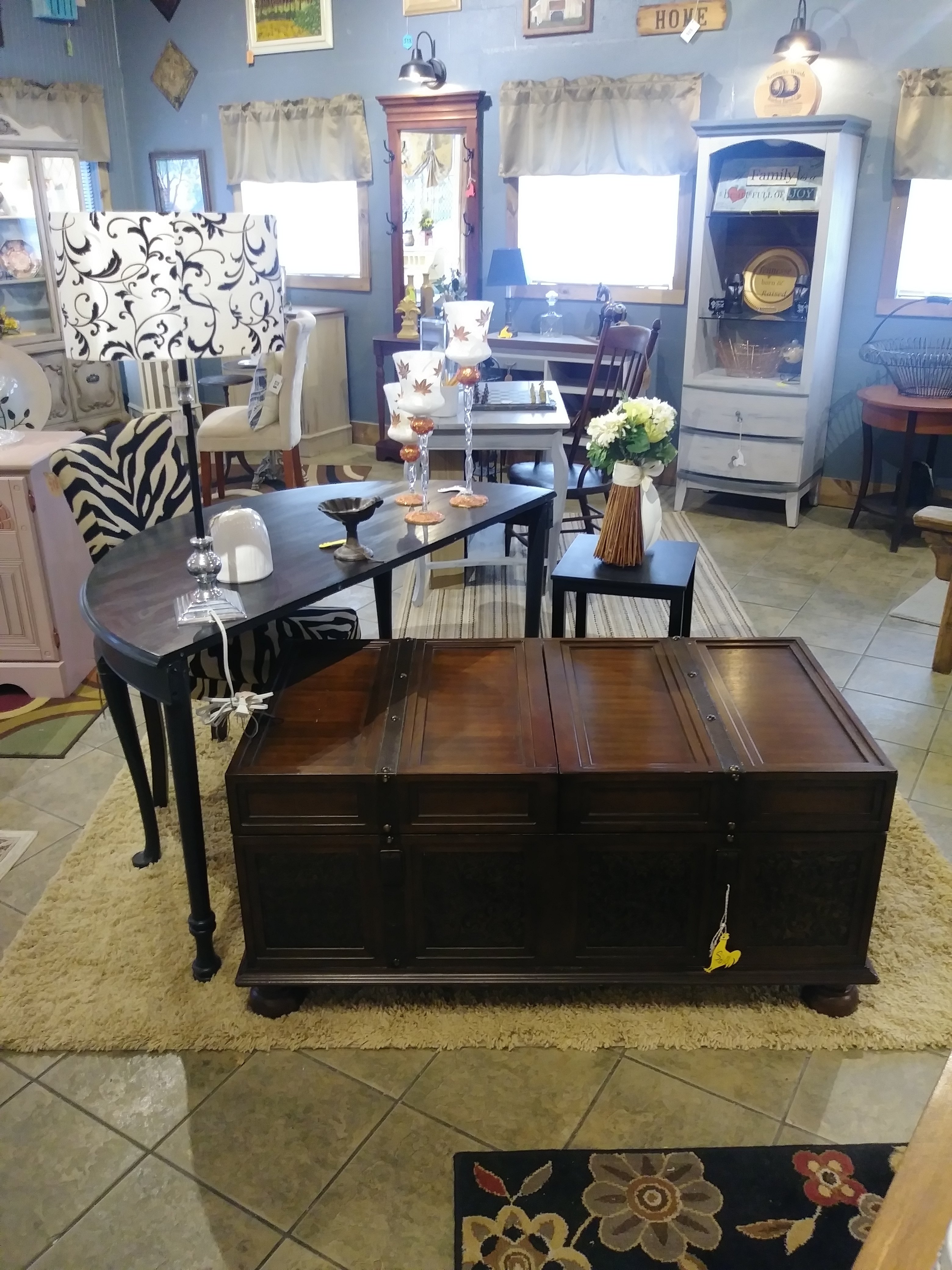 The Moody Rooster's selection of home decor and furniture is arranged into vignettes. / Contributed photo by Sean Braxton