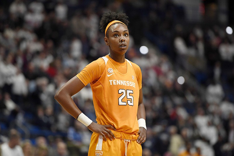 AP photo by Jessica Hill / Tennessee freshman guard Jordan Horston had 11 points, six rebounds, five assists and two blocks to help the Lady Vols beat Vanderbilt in an SEC matchup on Jan. 30 in Nashville.