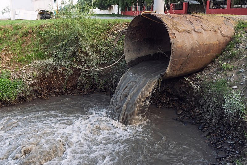 Sewage from a pipe. Getty Images