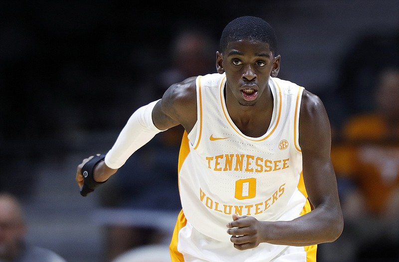 Tennessee freshman guard Davonte Gaines got the chance to play significant minutes, and more of them than usual, during the Vols' win Tuesday night at Alabama. / AP file photo by Wade Payne