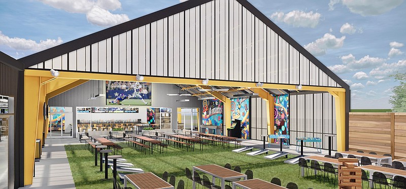 An artist rendering of Topgolf's new open-concept venue that is coming to Chattanooga / Provided by Topgolf Entertainment Group 