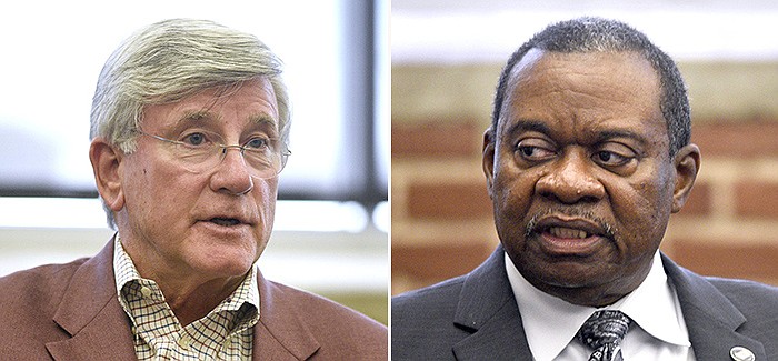 Tennessee state Sen. Todd Gardenhire, R-Chattanooga, left, and state Rep. Yusuf Hakeem, D-Chattanooga, are shown in this composite photo. / Staff file photo