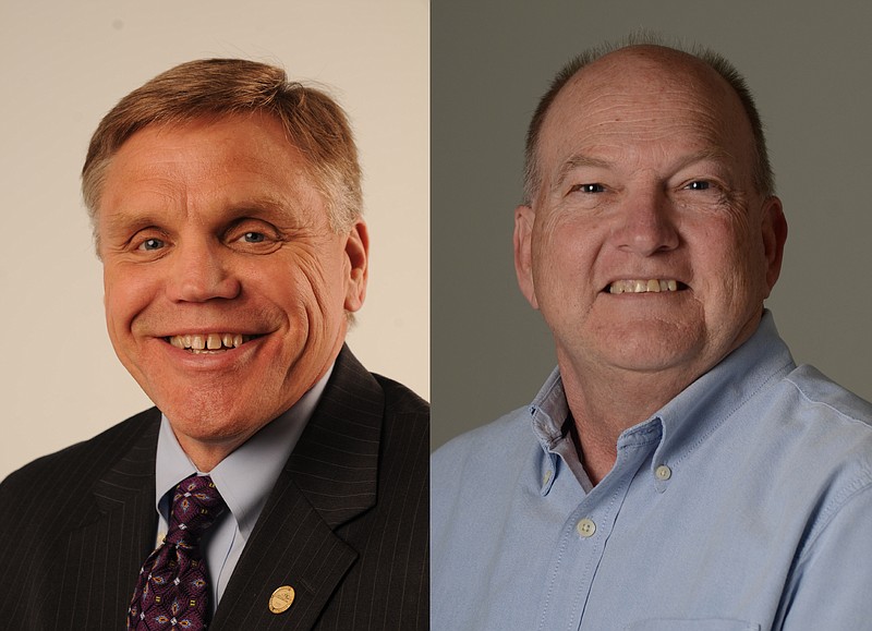 Current Property Assessor Marty Haynes (left) and Hamilton County Commissioner Randy Fairbanks (right) are locked in a heated and deeply personal campaign for the March property assessor primary election. / Composite from file photo