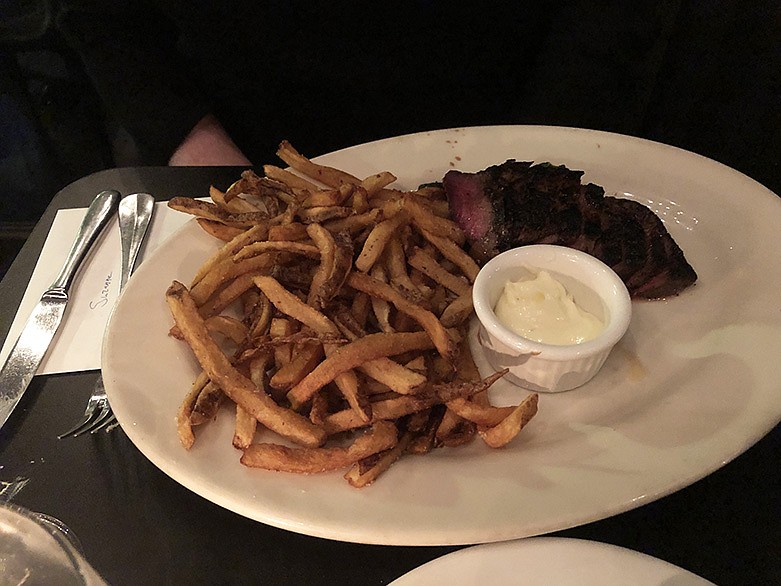 Steak frites served with Wagyu beef and miso butter. / Photo by Jim Tanner 