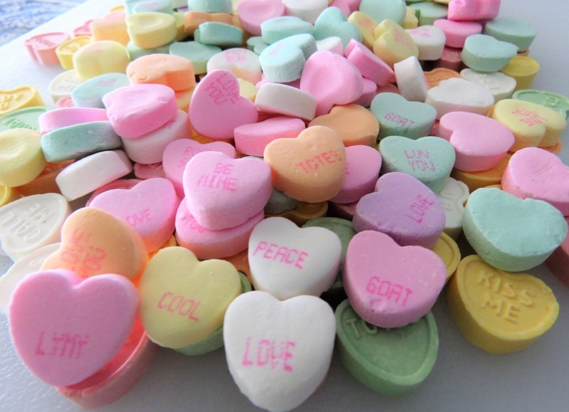 Valentine's Day candy tile / photo courtesy of Getty Images