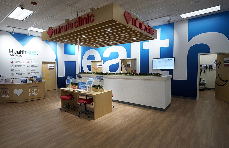 FILE - In this May 30, 2019, file photo, the new HealthHUB is shown inside a CVS store in Spring, Texas. CVS Health reports financial results on Wednesday, Feb. 12, 2020. (AP Photo/David J. Phillip, File)