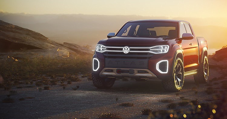 Image contributed by Volkswagen / The Volkswagen Tanoak pickup truck was unveiled as a concept two years ago. The pickup was seen as an extension of the Atlas family of vehicles, which is made in Chattanooga
