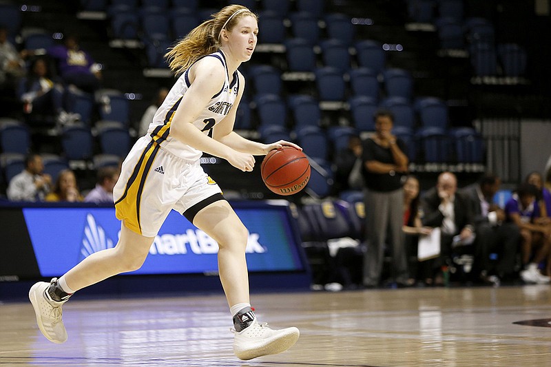 Staff file photo by C.B. Schmelter / UTC sophomore forward Abbey Cornelius led the Mocs with 16 points and eight rebounds in their 69-63 SoCon win Thursday night at Furman.