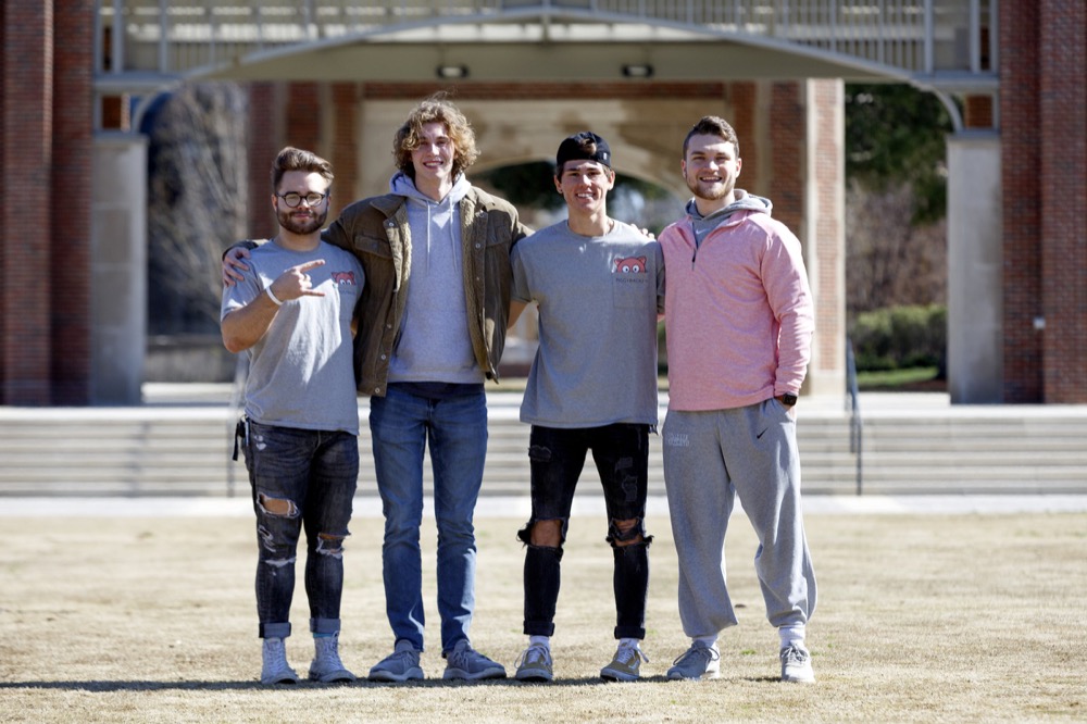 UTC men offer piggyback rides across campus for tips and giggles