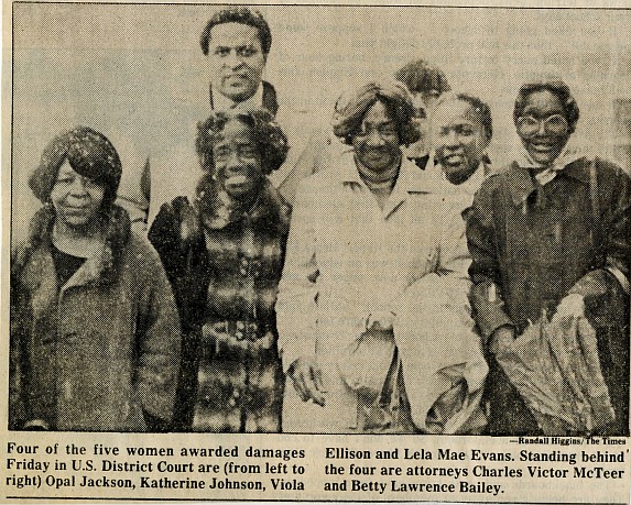 Four African American women sued three Klansmen in civil court and were awarded $535,000 in damages after being injured by a shotgun blast on Ninth Street in 1980. / Contributed photo