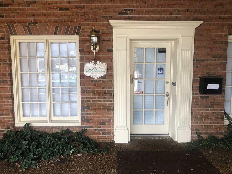 The outside of the former Peak Primary Care clinic at 5811 Lee Highway, Suite 405, in Chattanooga, Tenn. Staff photo by Elizabeth Fite. 