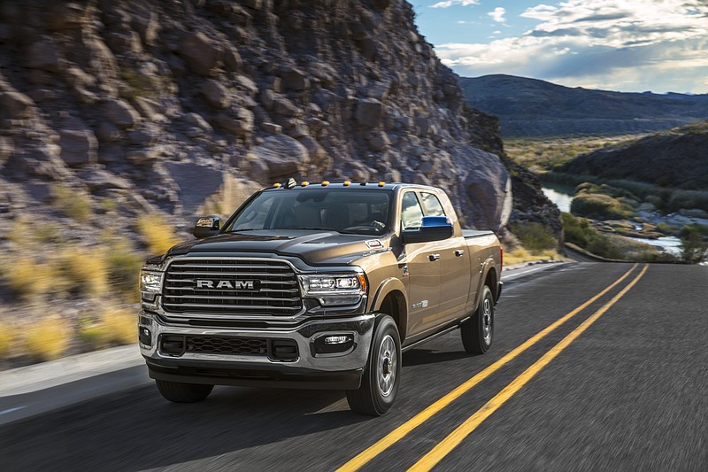 This undated photo provided by FCA, is of the 2020 Ram 2500, a heavy-duty pickup that is recommended as the best work truck for heavy cargo. (FCA USA via AP)