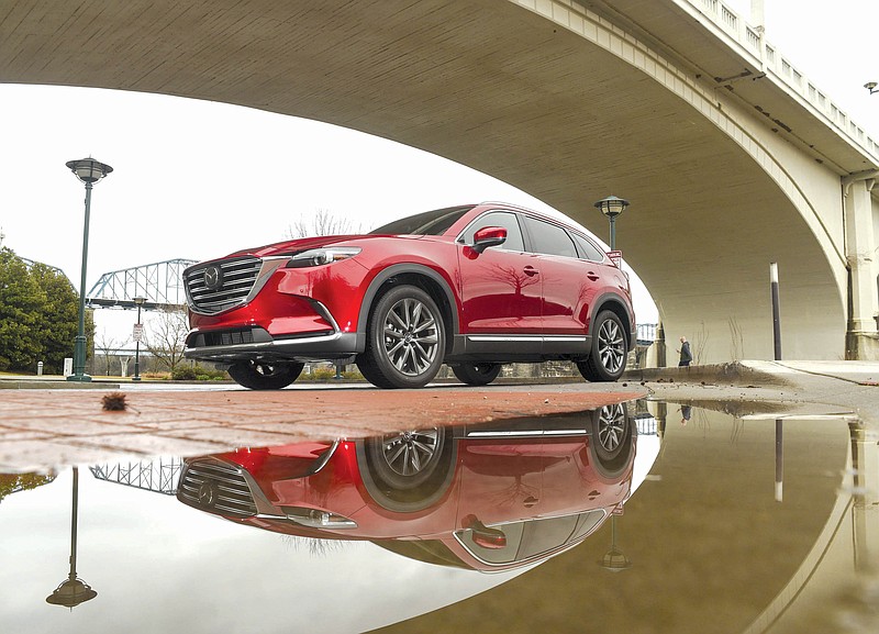 The 2020 Mazda CX-9 SUV is seen under the Chief John Ross Bridge near Coolidge Park. / Staff photo by Tim Barber