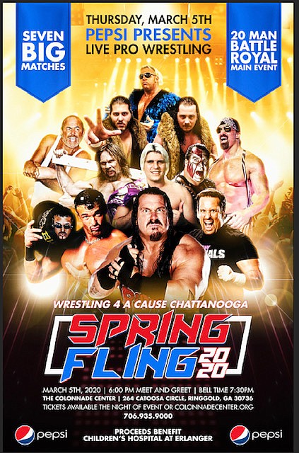 Spring Fling 2020 will bring three World Wrestling Entertainment Hall of Famers to Ringgold on March 5 at The Colonnade Center. / Contributed photo