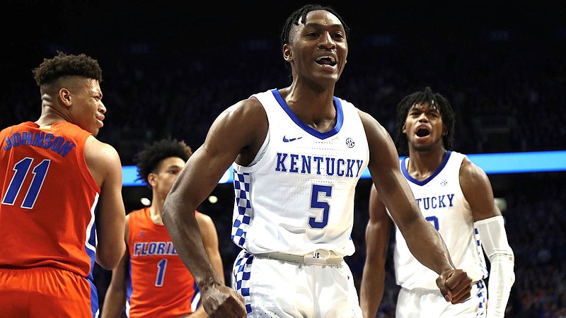 University of Kentucky photo / Kentucky sophomore guard Immanuel Quickley scored a career-high 26 points during Saturday night's 65-59 win over Florida that pulled the Wildcats closer to a 49th SEC men's basketball regular-season title.