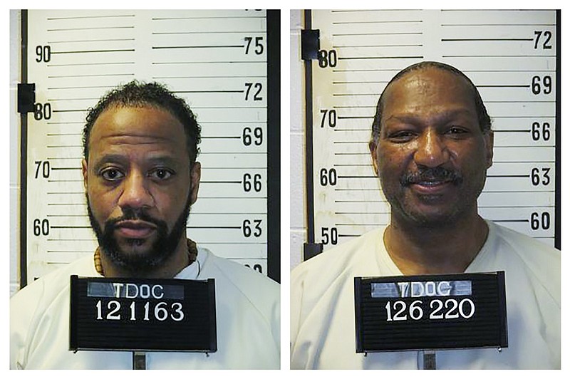 This combination of undated photos provided by the The Tennessee Department of Correction shows Pervis Payne, left, and Byron Black. Tennessee has set two new execution dates, just days after putting to death its seventh inmate in the past year-and-a-half. On Monday, the Tennessee Supreme Court ordered an Oct. 8 execution date for inmate Black and a Dec. 3 execution date for Payne. (Tennessee Department of Correction via AP)
