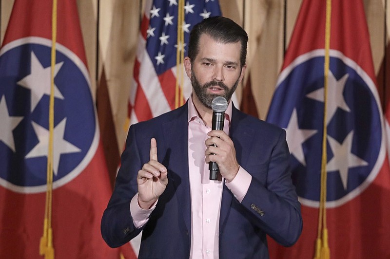 The Associated Press / Donald Trump Jr. used the term "loser teachers" in remarks prior to introducing his father at a recent campaign rally in El Paso, Texas.