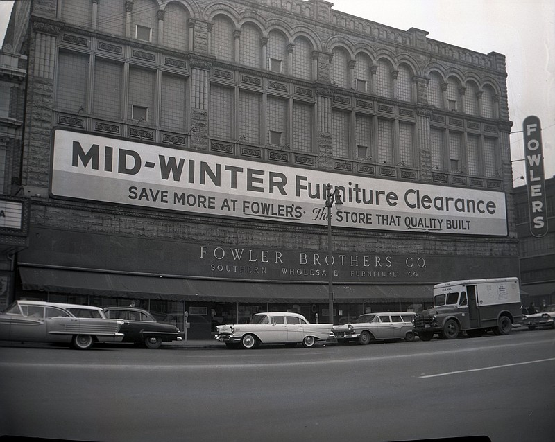 The Fowler Bros. Furniture building circa 1960. Today the building is the Tivoli Center. / Photo from Chattanooga Free Press archives