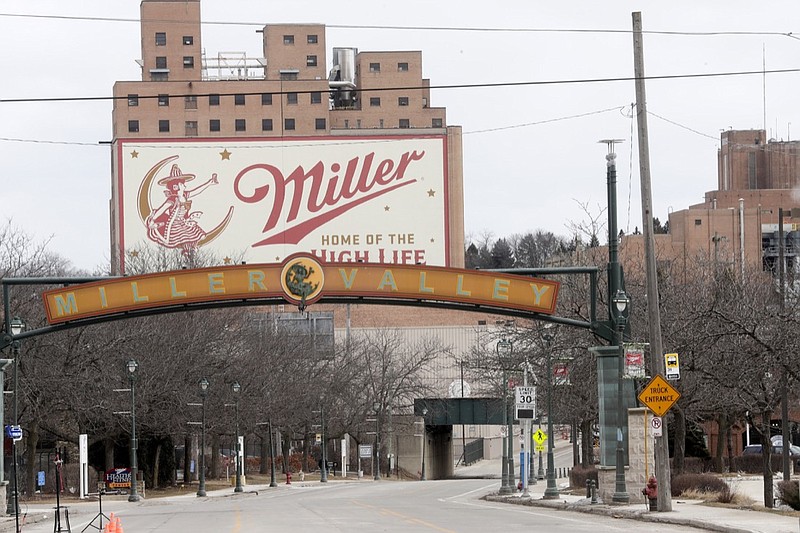 The Molson Coors facility is seen Thursday Feb. 27, 2020, in Milwaukee. An employee at the historic Molson Coors facility shot and killed five co-workers Wednesday afternoon and then turned the gun on himself. Six people, including the shooter, were killed on Wednesday, Feb. 26, 2020 at the facility. The brewery remained closed Thursday. (AP Photo/Morry Gash)