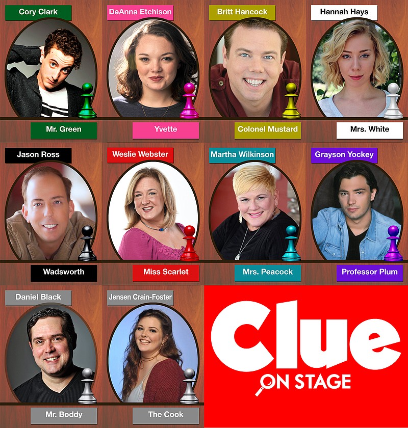 The cast of "Clue." / Cumberland County Playhouse Contributed Image