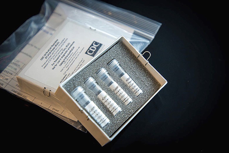 This undated file photo provided by U.S. Centers for Disease Control and Prevention shows CDC's laboratory test kit for the new coronavirus. (CDC via AP, File)