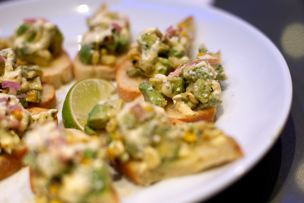 Staff photo by C.B. Schmelter / Avocado Toast with Mexican Street Corn is seen on display at the new Dave & Buster's at Hamilton Place on Thursday, March 12, 2020 in Chattanooga, Tenn.