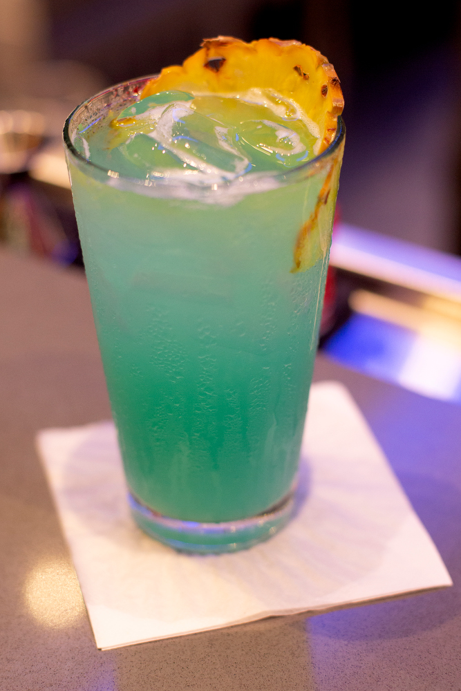 Staff photo by C.B. Schmelter / The Dangerous Waters Island Punch is seen at the new Dave & Buster's at Hamilton Place on Thursday, March 12, 2020 in Chattanooga, Tenn.