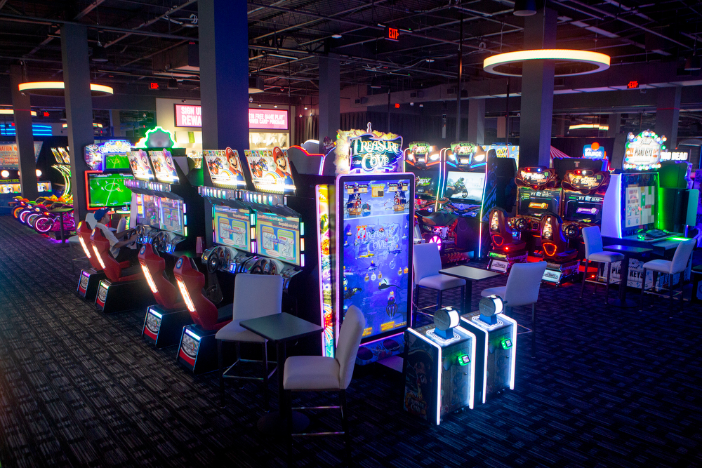 Staff photo by C.B. Schmelter / Arcade games are seen at the new Dave & Buster's at Hamilton Place on Thursday, March 12, 2020 in Chattanooga, Tenn.