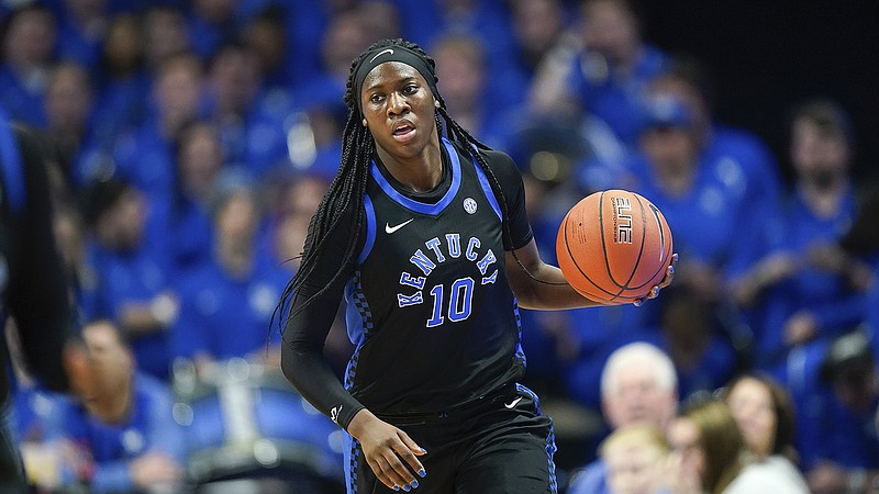 AP file photo by Bryan Woolston / Kentucky sophomore guard Rhyne Howard, who starred for Bradley Central in high school, is a first-team AP All-America selection.