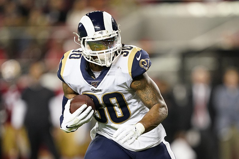 AP file photo by Tony Avelar / The Los Angeles Rams have released running back Todd Gurley, a 2015 first-round draft pick out of the University of Georgia.