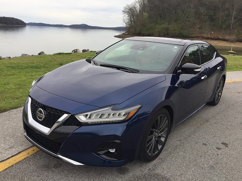 Staff Photo by Mark Kennedy / The 2020 Nissan Maxima is a stylish mid-size sedan.
