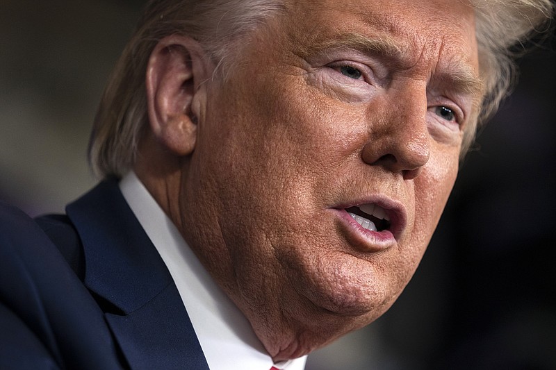 The Associated Press / President Donald Trump speaks during a press briefing with the coronavirus task force at the White House last week.