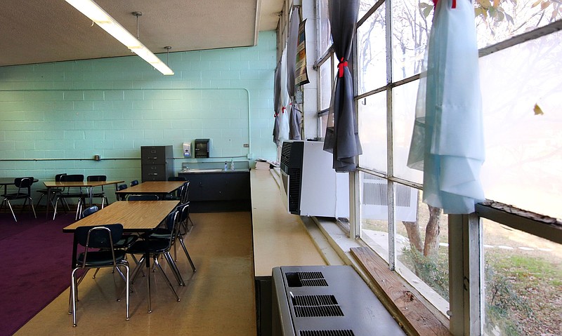 Staff photo by Erin O. Smith / There is currently one extra classroom in the main building at Barger Academy that is sometimes used for physical education or is used as a regular classroom when the school is at full capacity Thursday, December 5, 2019 in Chattanooga, Tennessee. 