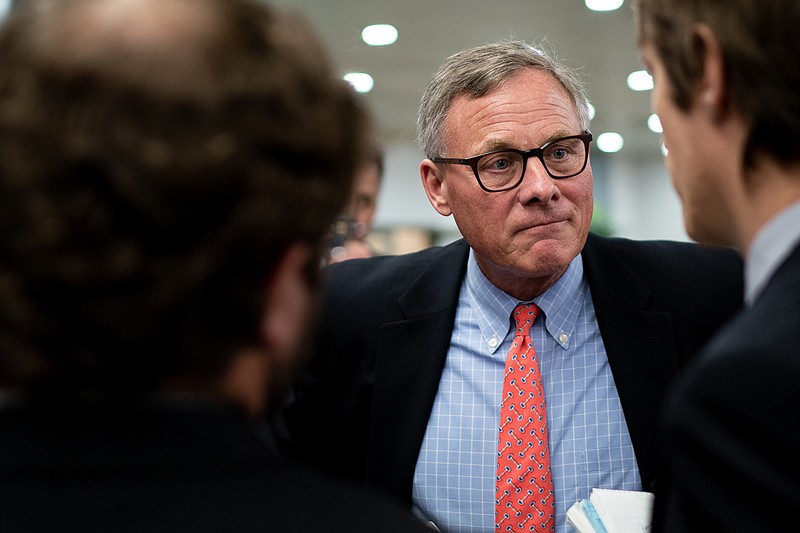 File photo by Erin Schaff of The New York Times / Sen. Richard Burr, R-North Carolina, on Capitol Hill in Washington on May 14, 2019. Burr and Sen. Kelly Loeffler, R-Georgia, have come under fire for selling off stocks collectively worth millions of dollars ahead of the economic downturn that has coincided with the coronavirus pandemic.