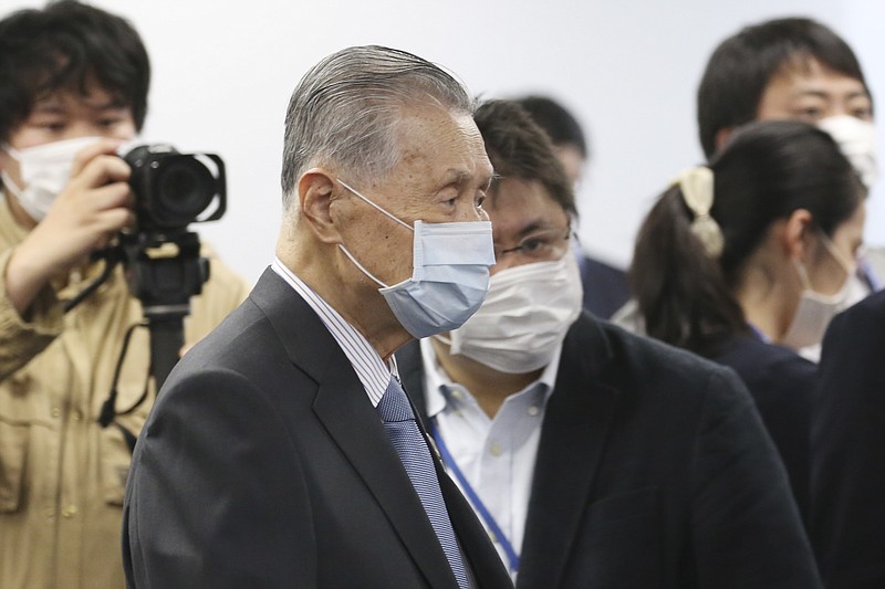 AP photo by Koji Sasahara / Yoshiro Mori, president of the organizing committee for the Tokyo Games, arrives for the first meeting of the "Tokyo 2020 New Launch Task Force" on Thursday, two days after the unprecedented postponement of the Olympis was announced due to the spreading coronavirus.
