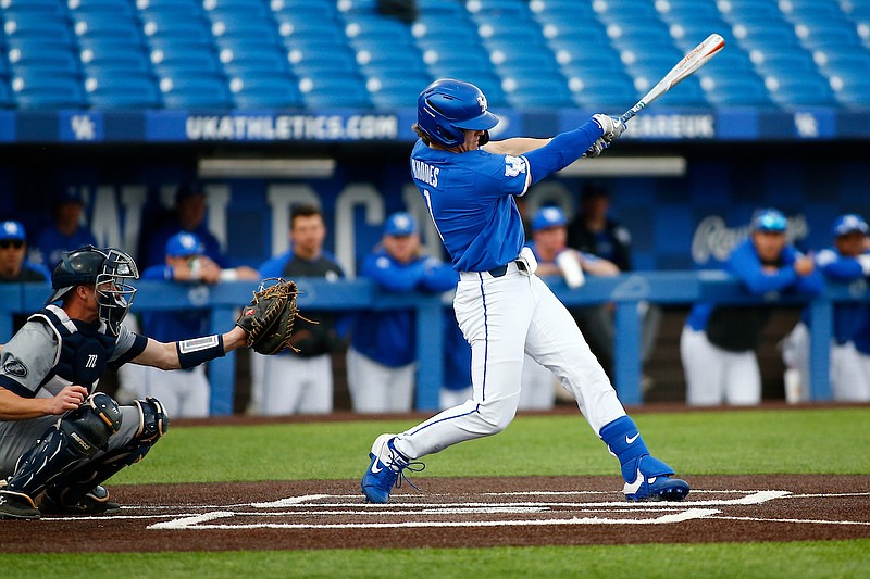 UK Athletics photo / John Rhodes hit .426 in his first 16 games for Kentucky before the remainder of the Wildcats' 2020 baseball season was canceled due to the coronavirus outbreak. The former Chattanooga Christian standout had 12 extra-base hits among his 26 total.