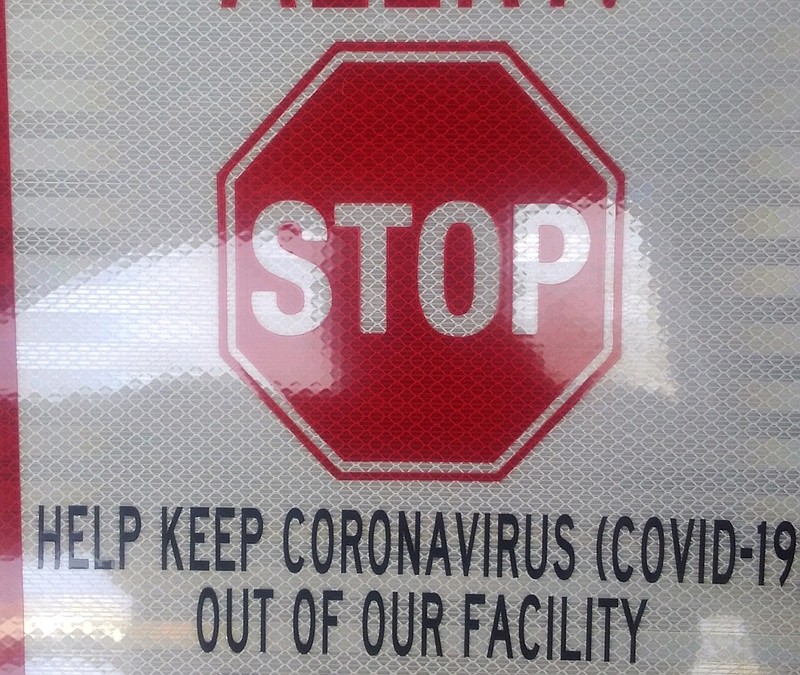 A sign alerts visitors to stay out of a facility due to the COVID-19 outbreak. / Photo provided by Dalton Parks and Recreation Department