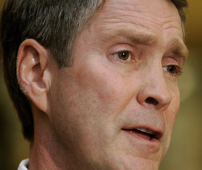 Senate Majority Leader Bill Frist, R-Tenn., holds a press conference, Monday, Sept. 26, 2005, at the U.S. Capitol in Washington. Frist says he "acted properly" when he directed the recent sale of some of his stock, and that an examination of the facts will bear that out. Frist's sale of stock in Hospital Corporation of America, the big hospital operating company founded by his family, came about two weeks before its price plummeted. (AP Photo/Haraz N. Ghanbari)
