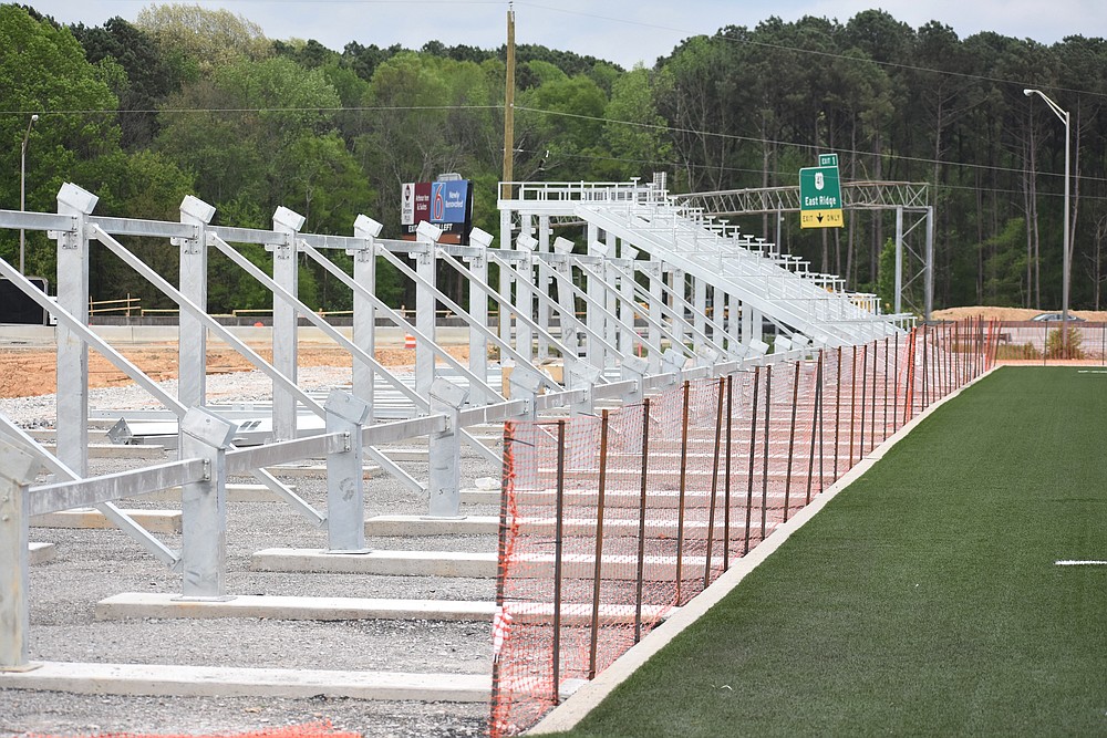 CHI Memorial Stadium construction in April 2020 Chattanooga Times