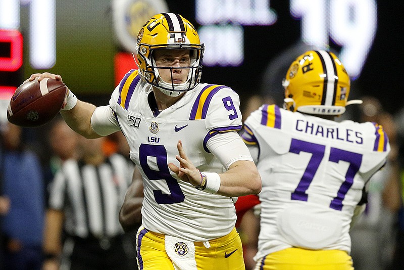 Staff file photo by C.B. Schmelter / Quarterback Joe Burrow is one of eight former LSU players and one of 24 former SEC players who will be a virtual participant in the NFL draft set for April 23-25.