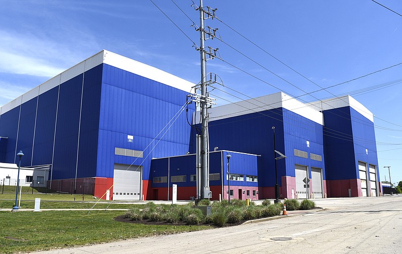 Staff Photo by Robin Rudd / The former Alstom manufacturing site may not be necessary to treat the local coronavirus outbreak. The building off West 19th Street was photographed on April 11, 2020.