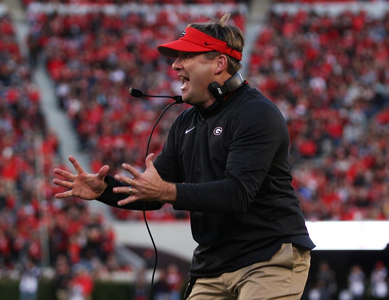 Georgia photo by Lauren Tolbert / Georgia's Kirby Smart and other college football coaches are adjusting to an NCAA recruiting dead period that currently runs through May 31 and could be extended again due to coronavirus concerns.