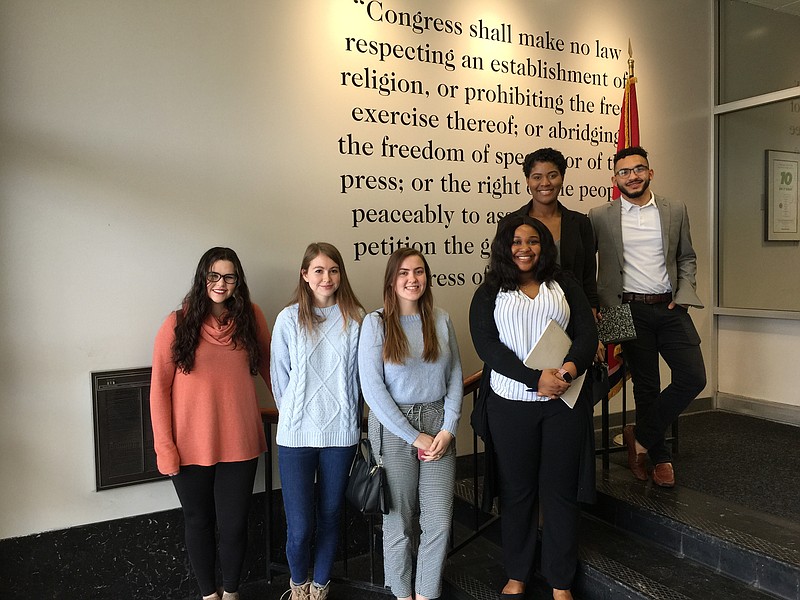 Members of the feature writing class in the UTC Communications department / photo contributed by Mark Kennedy. 