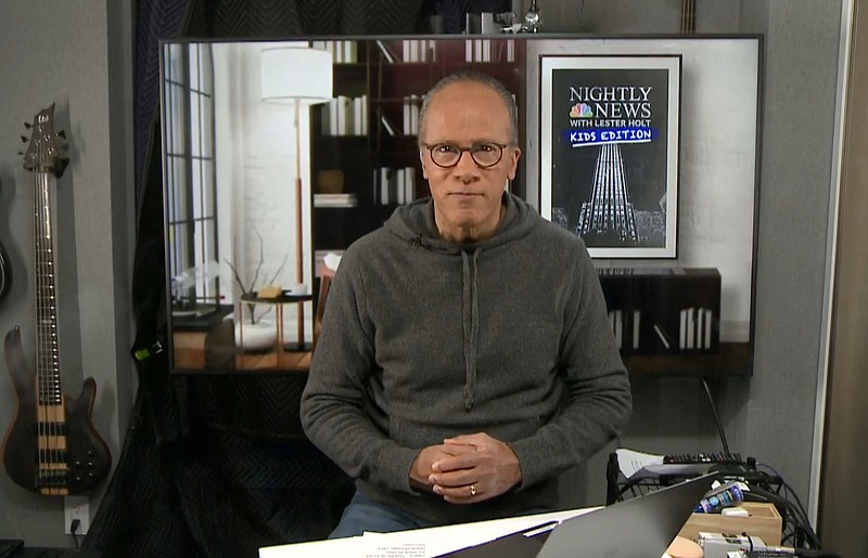 This image released by NBC shows Lester Holt, host of NBC's "Nightly News with Lester Holt." Holt is launching a twice-weekly digital newscast for children aimed at calming fears and answering questions about the coronavirus. (NBC via AP)


