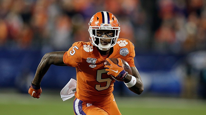 AP photo by Gerry Broome / Clemson wide receiver Tee Higgins was the first pick of the second round of the NFL draft Friday night, and he'll join former LSU quarterback Joe Burrow with the Cincinnati Bengals.