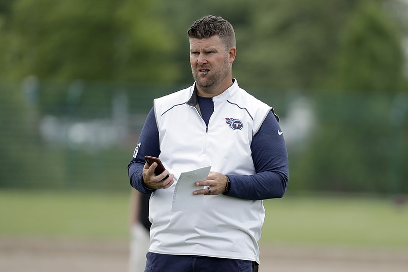 AP file photo by Mark Humphrey / Tennessee Titans general manager Jon Robinson made just one trade during the 2020 NFL draft, but he said the work of building a roster never stops.