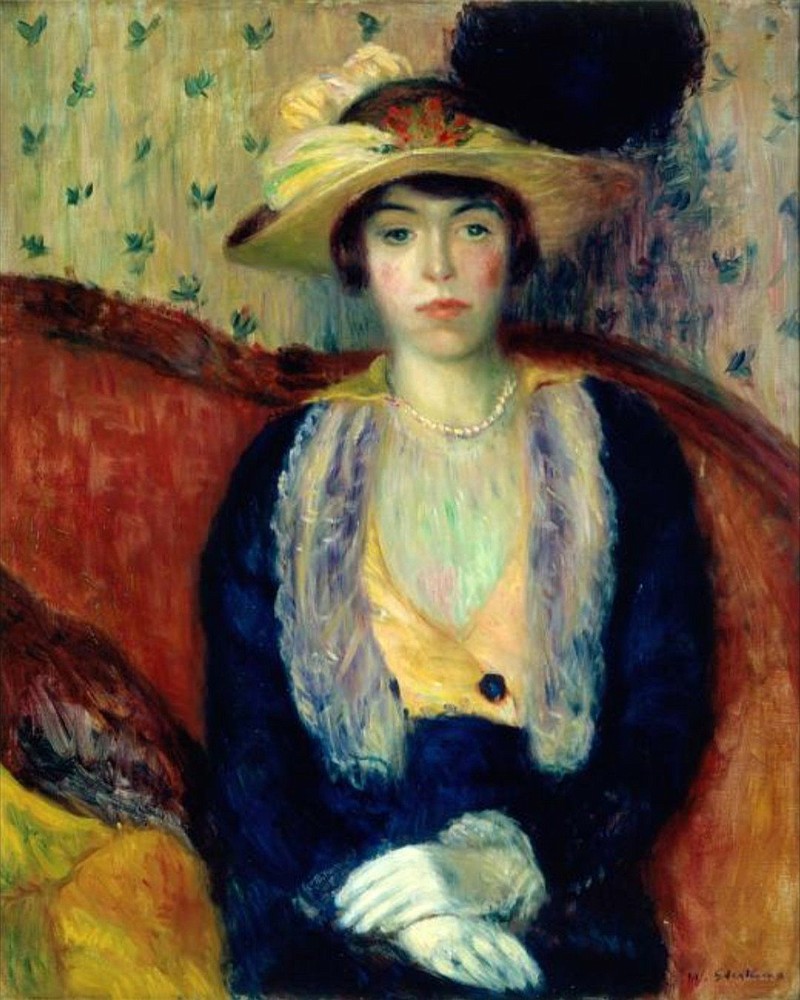 William Glackens (1870-1938), "Miss Olga D. [Detail]," 1910. Oil on canvas. Gift of the Benwood Foundation. Photo contributed by the Hunter Museum for American Art.