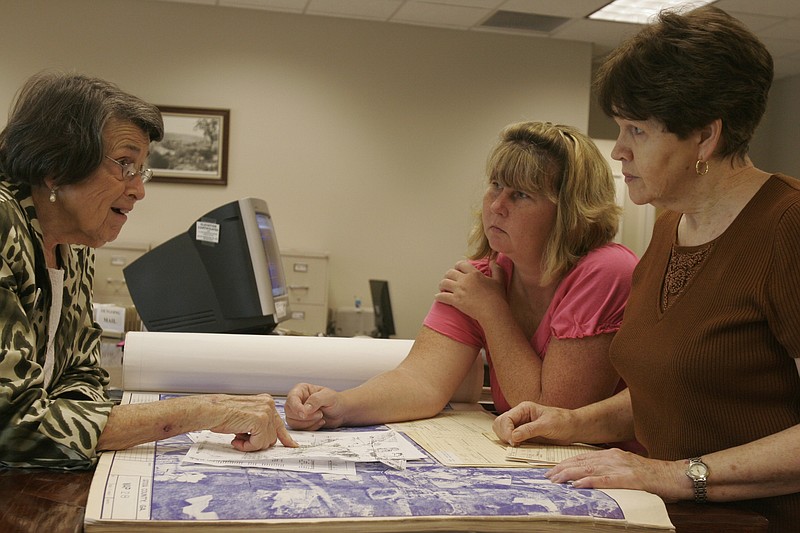 Staff Photo by Margaret Fenton / Catoosa County is planning to reopen its buildings Monday, May 4. Here, deed records are shown from Times Free Press photo files.